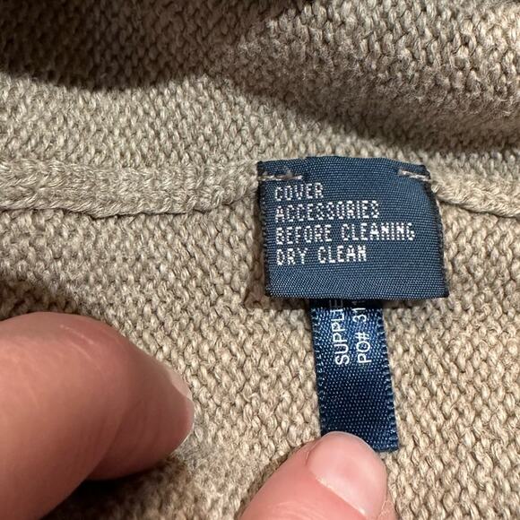 Polo Ralph Lauren Mens XXL Oatmeal Long Sleeve Cotton Quarter Zip Sweater - Picture 3 of 9